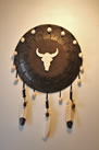 Raven Blackware Pottery - Bison Skull Shield
