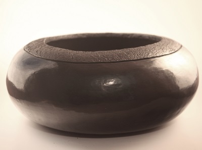 Blackware pottery burnished rough lip raven-blackware.com