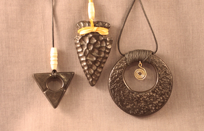 Raven Blackware Pottery - Various Clay Pendants